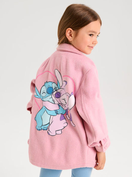 Veste chaude stitch rose