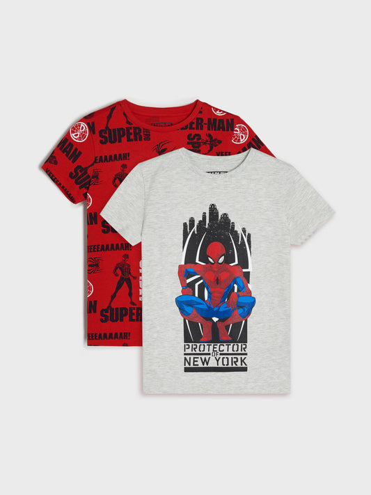 Lot de 2 t-shirts spiderman