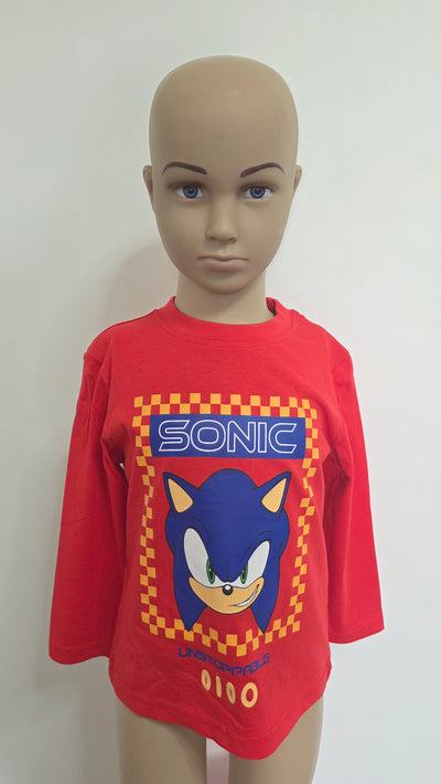 Manche longue sonic rouge