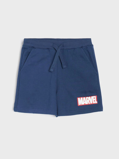 Short marvel bleu