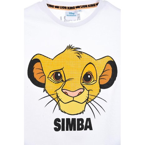 T-shirt roi lion blanc
