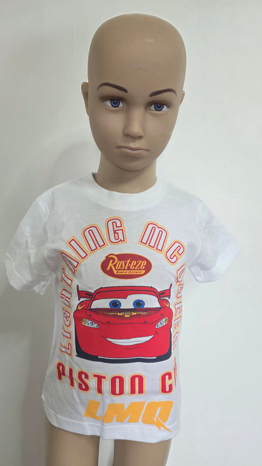T-shirt cars blanc
