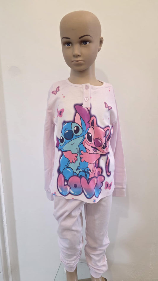 Pyjama stitch rose pâle