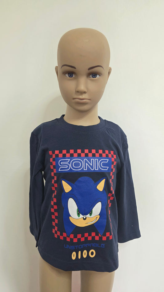 Manche longue sonic bleu