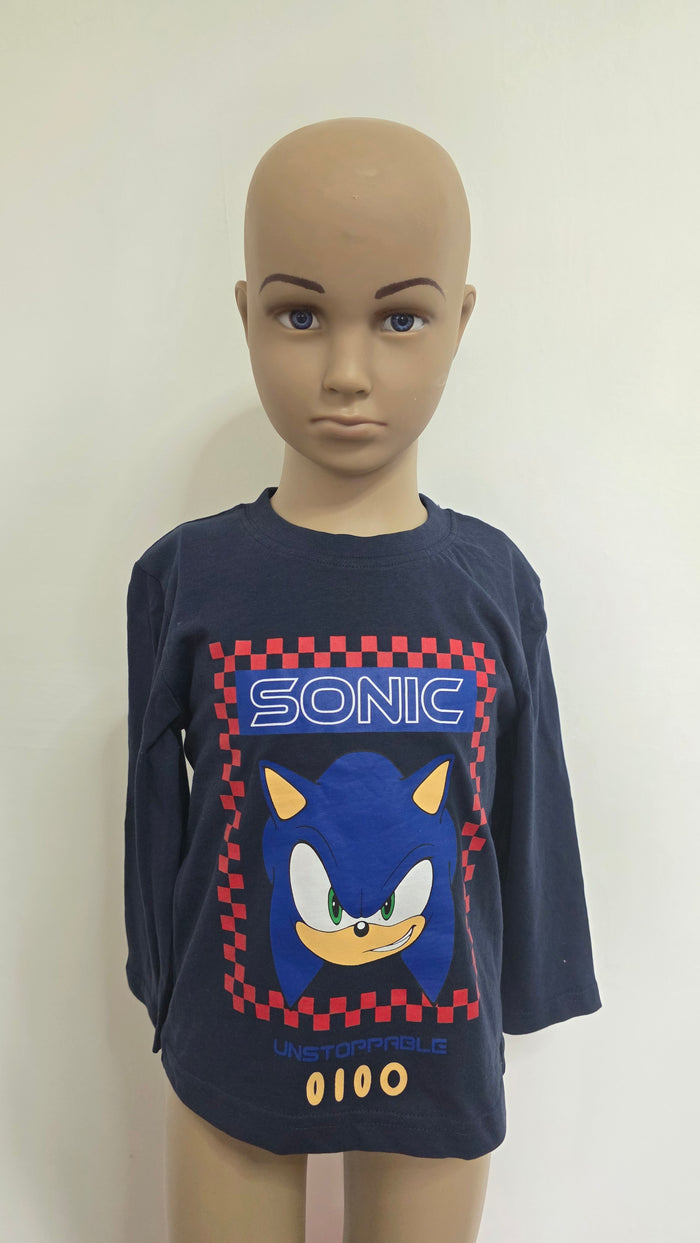 Manche longue sonic bleu