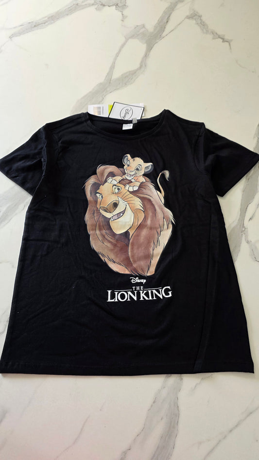 T-shirt roi lion femme noir