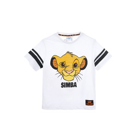 T-shirt roi lion blanc
